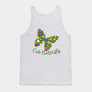 Lovely Butterflies Design - Cute Butterfly Tank Top